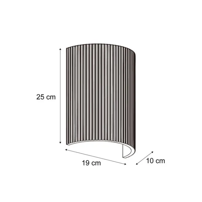 QAZQA Skandinavische Wandleuchte Beige Oval - Plaster