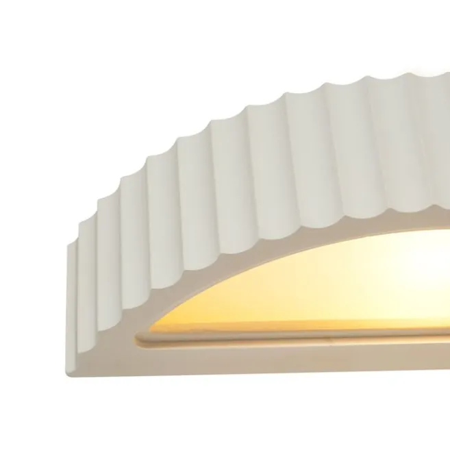 QAZQA Skandinavische Wandleuchte Beige Organic - Plaster