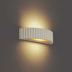 QAZQA Skandinavische Wandleuchte Beige Organic - Plaster