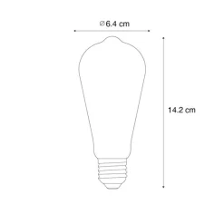 LUUMR Smart Dimmbare LED Glühbirnen E27 ST64 Klar 7W 806lm 2700-6500K