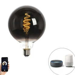 LUEDD Smart E27 dimmbar in Kelvin LED-Lampe G125 schwarz 4W 60 lm 1800-3000K