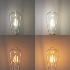 LUEDD Smart E27 dimmbar in Kelvin LED-Lampe ST64 4,5W 470 lm 1800-4000K