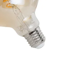 LUUMR Smart E27 Dimmbar LED Glühbirne G95 Bernstein 4,9W 320lm 2500K