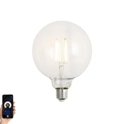 LUUMR Smart E27 Dimmbare LED-Glühbirnen G125 Klar 7W 806lm 2700-6500K