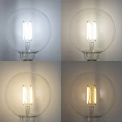 LUUMR Smart E27 Dimmbare LED-Glühbirnen G125 Klar 7W 806lm 2700-6500K