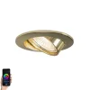 QAZQA Smart Einbau Spot Gold kippbar inkl. Wifi GU10 - Edu