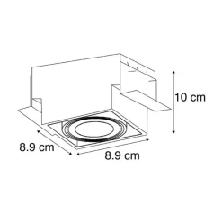 QAZQA Smart Einbau Spot schwarz inkl. Wifi GU10 trimless - Oneon 1
