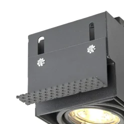 QAZQA Smart Einbau Spot schwarz inkl. Wifi GU10 trimless - Oneon 1