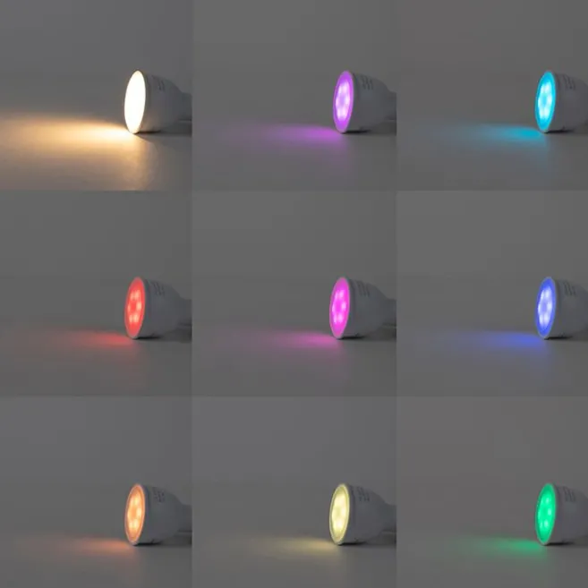 QAZQA Smart Einbauspot schwarz mit gold neigbar inkl. Wifi GU10 - Chuck