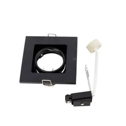 QAZQA Smart Einbaustrahler schwarz inkl. WiFi GU10 verstellbar - Qure