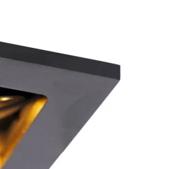 QAZQA Smart Einbaustrahler schwarz inkl. WiFi GU10 verstellbar - Qure