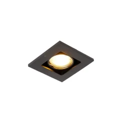 QAZQA Smart Einbaustrahler schwarz inkl. WiFi GU10 verstellbar - Qure