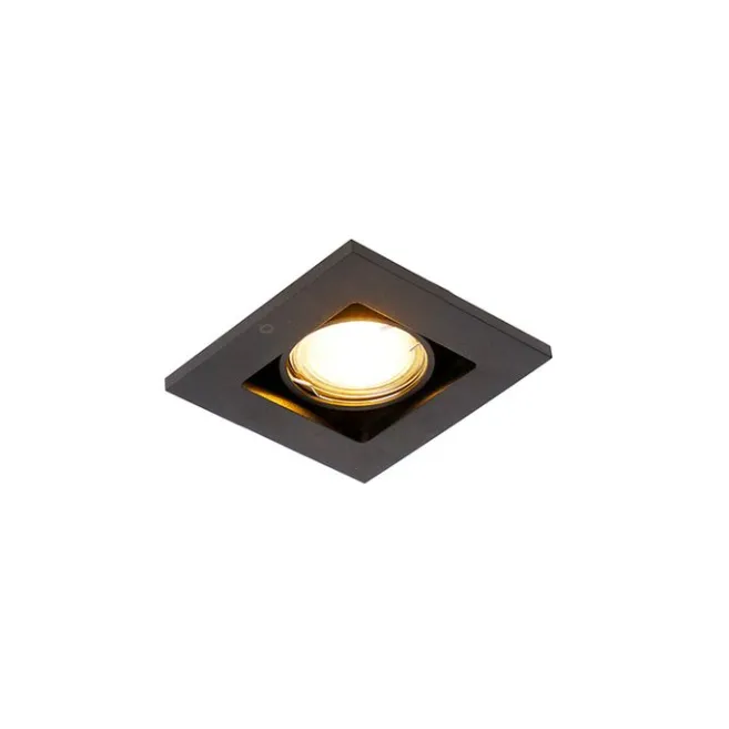 QAZQA Smart Einbaustrahler schwarz inkl. WiFi GU10 verstellbar - Qure