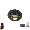 QAZQA Smart Einbaustrahler schwarz inkl. WiFi GU10 verstellbar - Ude Honey