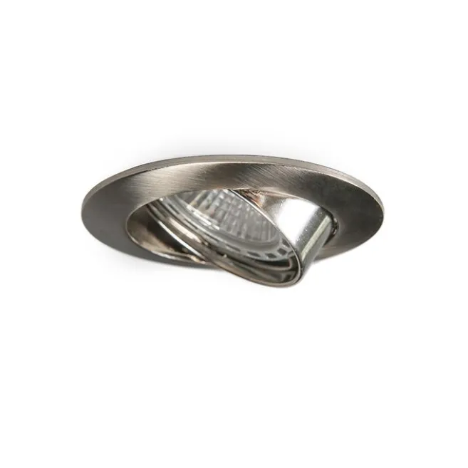 QAZQA Smart Einbaustrahler Stahl inkl. WiFi GU10 neigbar - Edu