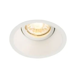 QAZQA Smart Einbaustrahler weiß inkl. WiFi GU10 verstellbar - Alu