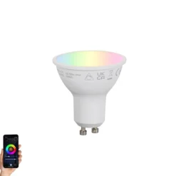 LUUMR Smart GU10 50mm dimmbare LED-Glühbirne Opal RGBW 4,7W 400lm 2700-6500K