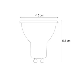 LUEDD Smart GU10 50mm LED-Glühbirne Klar 4,8W 400 lm 1800-6500K