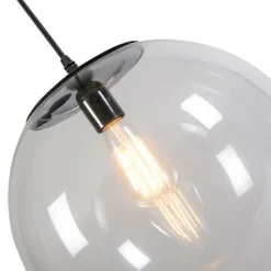 QAZQA Smart Hängelampe transparent 35 cm inkl. WiFi A60 - Pallon