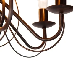 QAZQA Smart Kronleuchter Rostbraun 8 Lichter inkl. Wifi B35 - Giuseppe