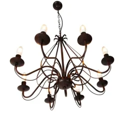 QAZQA Smart Kronleuchter Rostbraun 8 Lichter inkl. Wifi B35 - Giuseppe