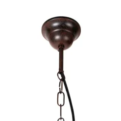 QAZQA Smart Kronleuchter Rostbraun 8 Lichter inkl. Wifi B35 - Giuseppe