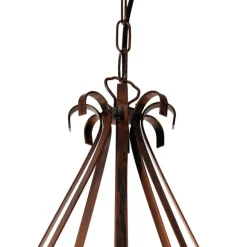 QAZQA Smart Kronleuchter Rostbraun 8 Lichter inkl. Wifi B35 - Giuseppe