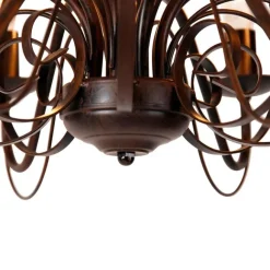 QAZQA Smart Kronleuchter Rostbraun 8 Lichter inkl. Wifi B35 - Giuseppe