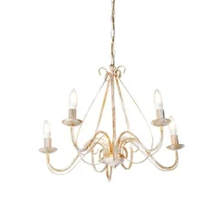 QAZQA Smart Kronleuchter weiß 5 Lichter inkl. Wifi B35 - Giuseppe