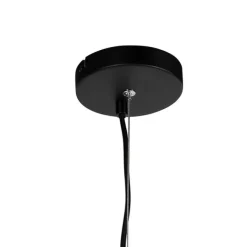 QAZQA Smart Pendelleuchte schwarz mit Bernsteinglas inkl. 8 WiFi G9 - Uvas