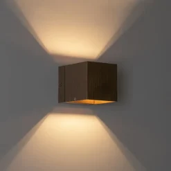 QAZQA Smart Wandleuchte Dunkelbronze 8 cm inkl. Wifi G9 - Transfer