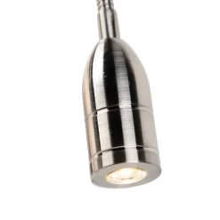 QAZQA Smart Wandleuchte Stahl mit Schirm cremeweiß inkl. Wifi P45 - Bergamo