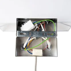 QAZQA Smart Wandleuchte Stahl mit Schirm cremeweiß inkl. Wifi P45 - Bergamo