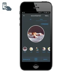 QAZQA Smart Wandleuchte Stahl mit Schirm cremeweiß inkl. Wifi P45 - Bergamo