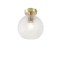 QAZQA Smarte Art Deco Deckenleuchte Messing inkl. WLAN A60 - Sphere