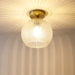 QAZQA Smarte Art Deco Deckenleuchte Messing inkl. WLAN A60 - Sphere