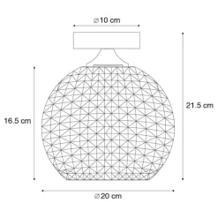 QAZQA Smarte Art Deco Deckenleuchte Messing inkl. WLAN A60 - Sphere