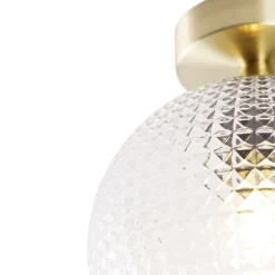 QAZQA Smarte Art Deco Deckenleuchte Messing inkl. WLAN A60 - Sphere