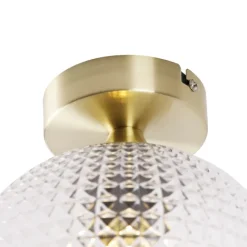 QAZQA Smarte Art Deco Deckenleuchte Messing inkl. WLAN A60 - Sphere