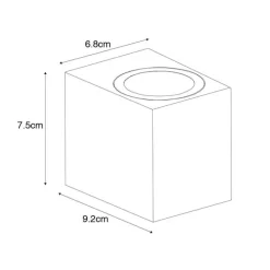 QAZQA Smarte Außenwandleuchte schwarz IP65 inkl. Wifi GU10 50mm - Baleno