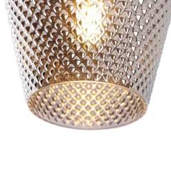 QAZQA Smarte Deckenleuchte aus Messing mit Rauchglas inkl. WiFi A60 - Karce