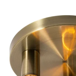 QAZQA Smarte Deckenleuchte Bronze Rund inkl. 3 Wifi G95 - Facil