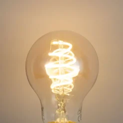 QAZQA Smarte Deckenleuchte Gold mit Grün 28,5 cm inkl. WiFi A60 - Baloo