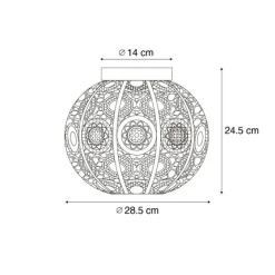 QAZQA Smarte Deckenleuchte Gold mit Grün 28,5 cm inkl. WiFi A60 - Baloo