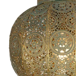 QAZQA Smarte Deckenleuchte Gold mit Grün 28,5 cm inkl. WiFi A60 - Baloo