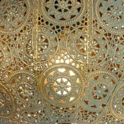 QAZQA Smarte Deckenleuchte Gold mit Grün 28,5 cm inkl. WiFi A60 - Baloo