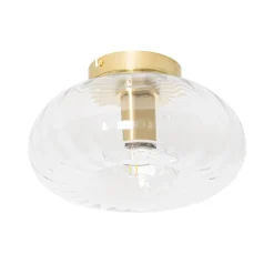 QAZQA Smarte Deckenleuchte Gold mit Glas inkl. Wifi P45 - Ayesha