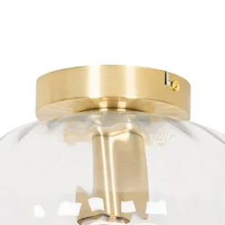 QAZQA Smarte Deckenleuchte Gold mit Glas inkl. Wifi P45 - Ayesha