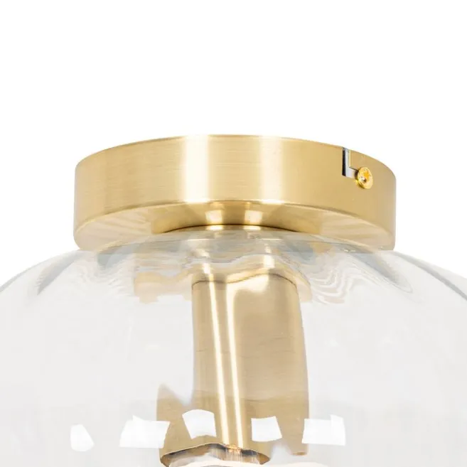 QAZQA Smarte Deckenleuchte Gold mit Glas inkl. Wifi P45 - Ayesha