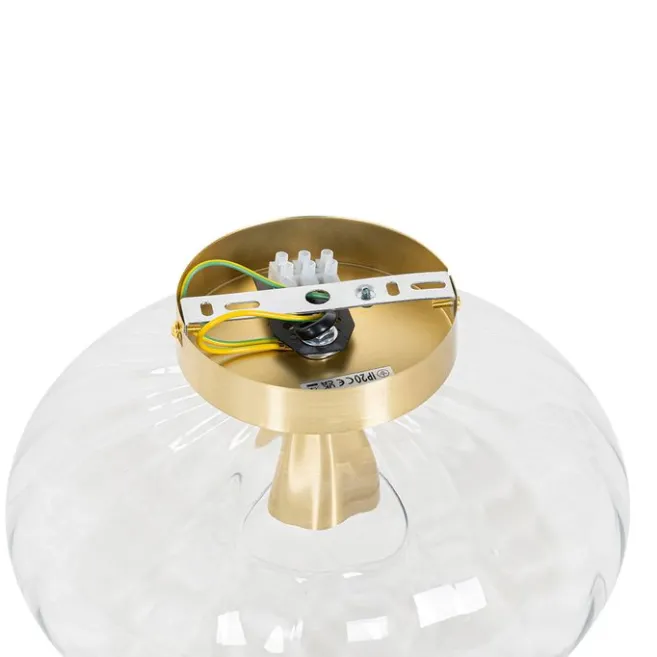 QAZQA Smarte Deckenleuchte Gold mit Glas inkl. Wifi P45 - Ayesha